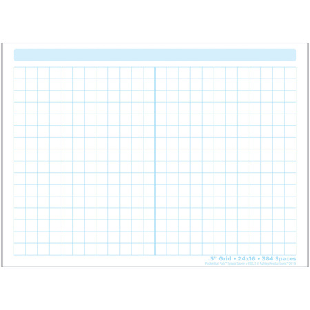 ASHLEY PRODUCTIONS Smart Poly Single Sided PosterMat Pals, 1/2in Grid Blocks, 13 x 9.5 95323